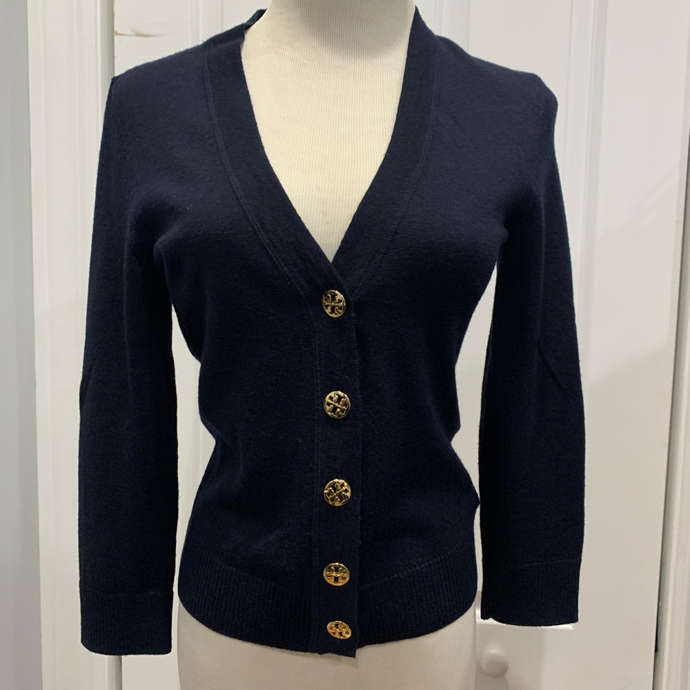 Tory Burch Cardigan XS Navy Blue